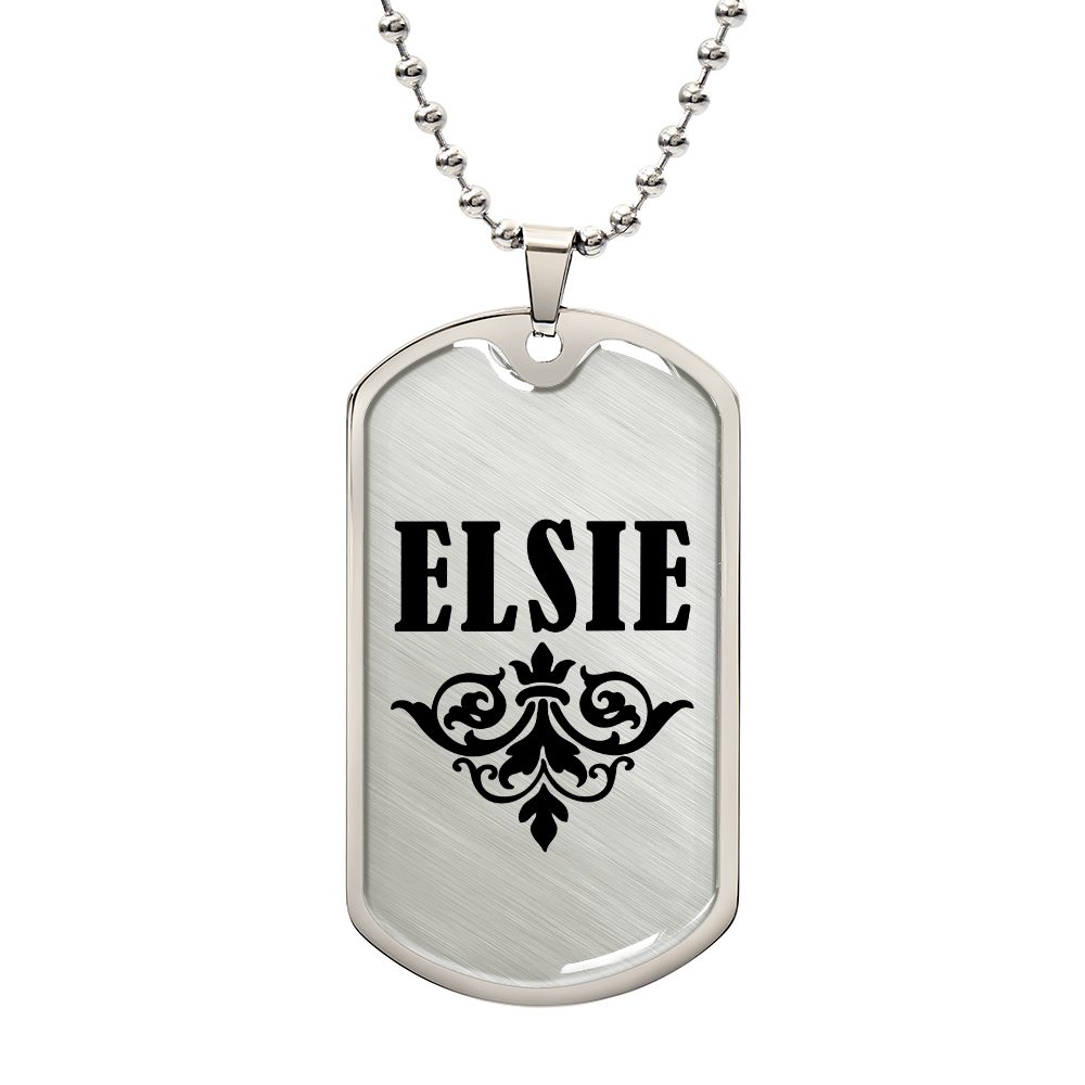 Elsie v01a - Luxury Dog Tag Necklace