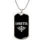Loretta v02a - Luxury Dog Tag Necklace
