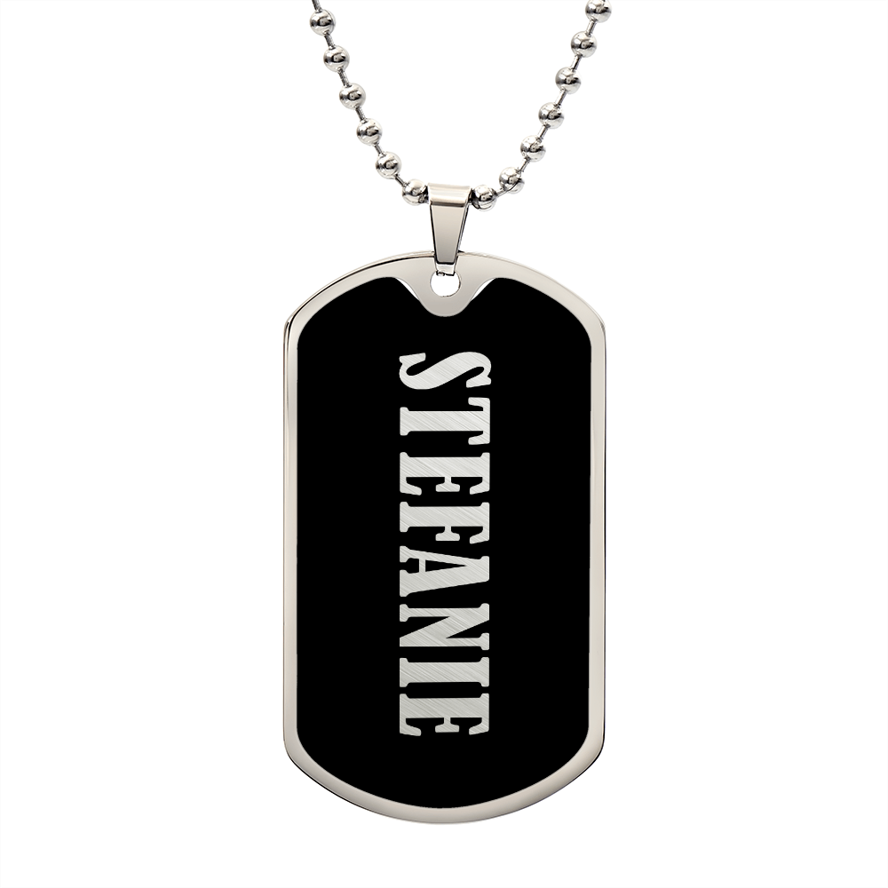 Stefanie v02 - Luxury Dog Tag Necklace