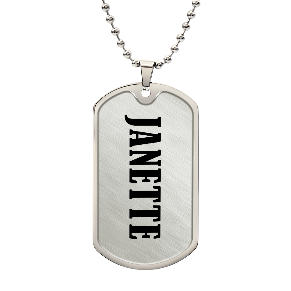 Janette v01 - Luxury Dog Tag Necklace
