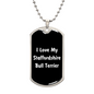 Love My Staffordshire Bull Terrier v6 - Luxury Dog Tag Necklace