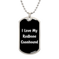 Love My Redbone Coonhound v6 - Luxury Dog Tag Necklace