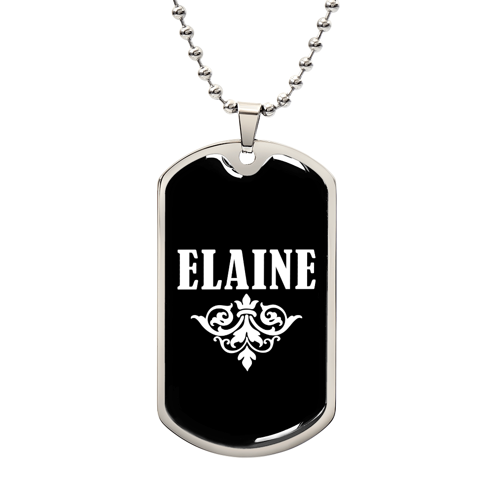 Elaine v03a - Luxury Dog Tag Necklace