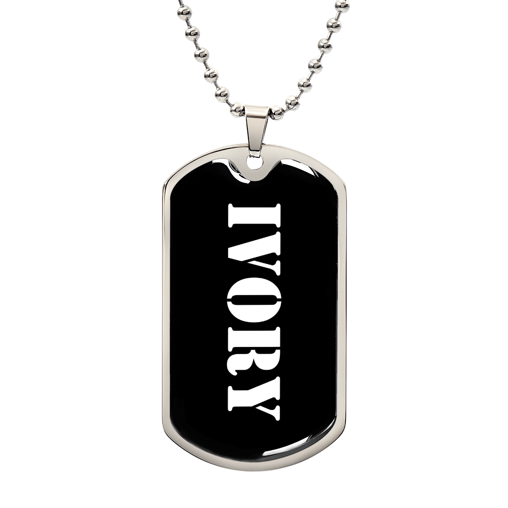 Ivory v3 - Luxury Dog Tag Necklace