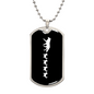 Mama Wolf With 4 Pups v3 - Luxury Dog Tag Necklace