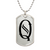 Initial Q v001-21 - Luxury Dog Tag Necklace