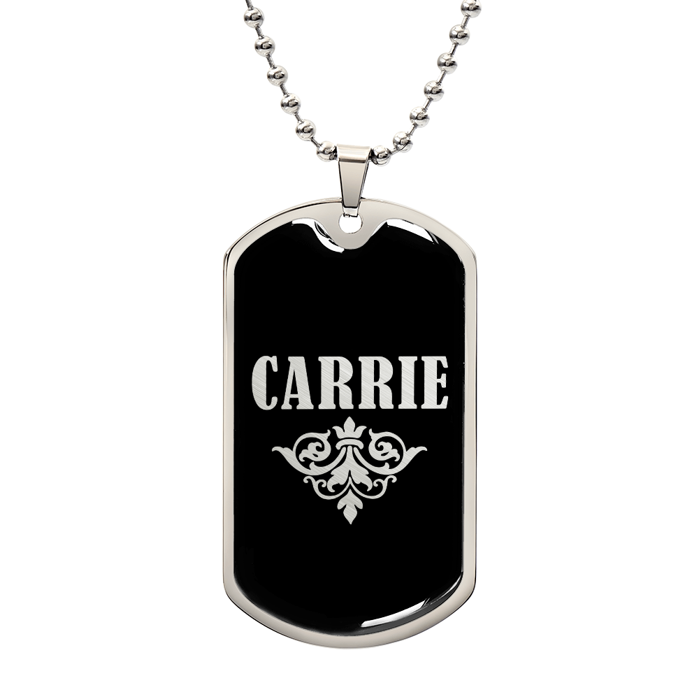 Carrie v02a - Luxury Dog Tag Necklace