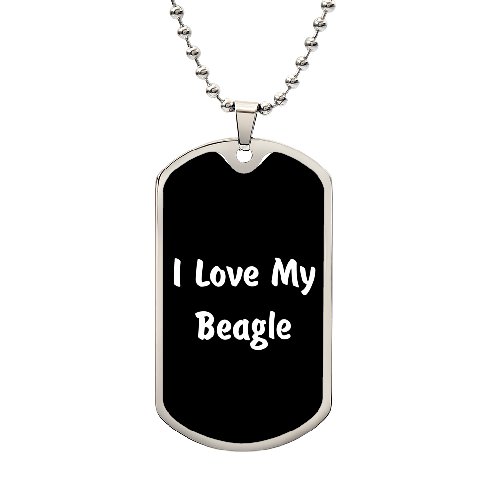 Love My Beagle v6 - Luxury Dog Tag Necklace