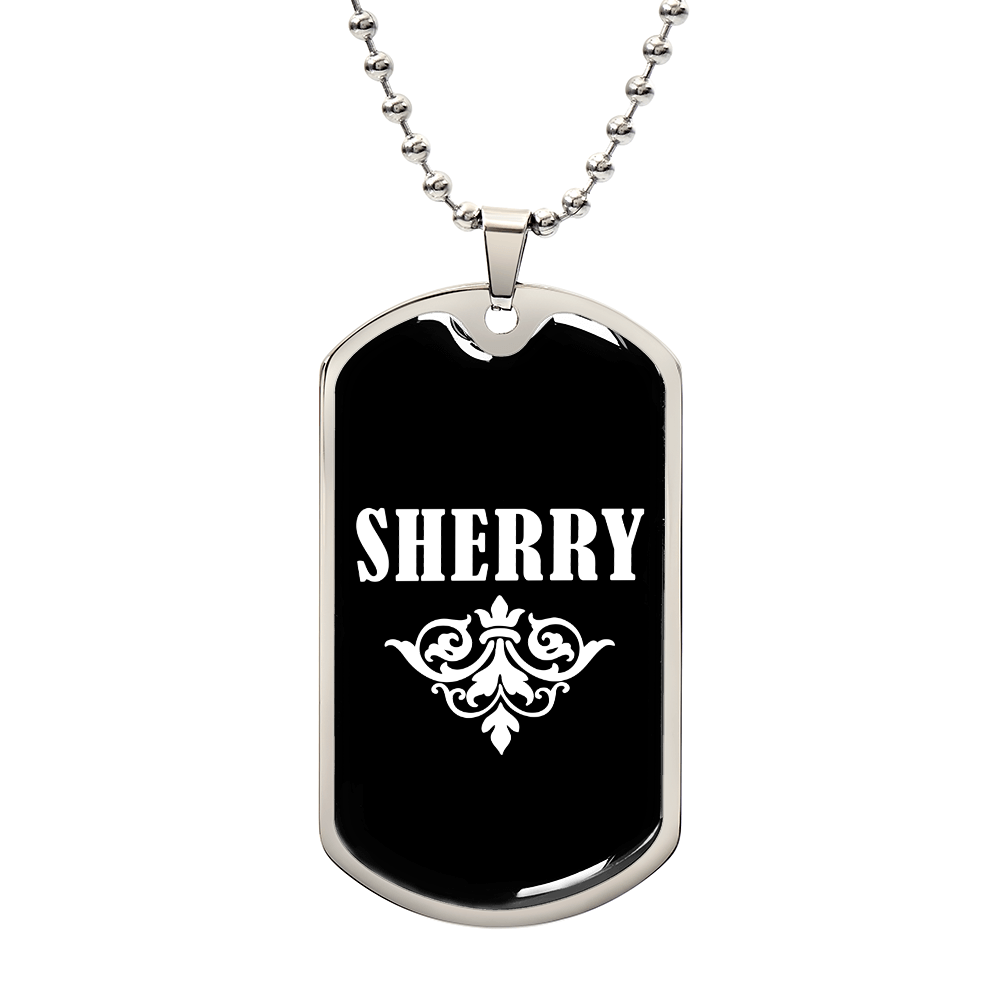 Sherry v03a - Luxury Dog Tag Necklace