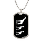 Mama Giraffe With 2 Calves v3 - Luxury Dog Tag Necklace