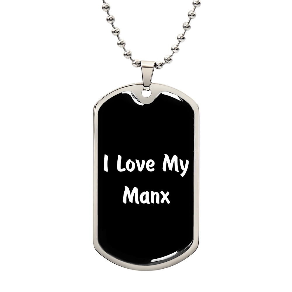 Love My Manx v3 - Luxury Dog Tag Necklace