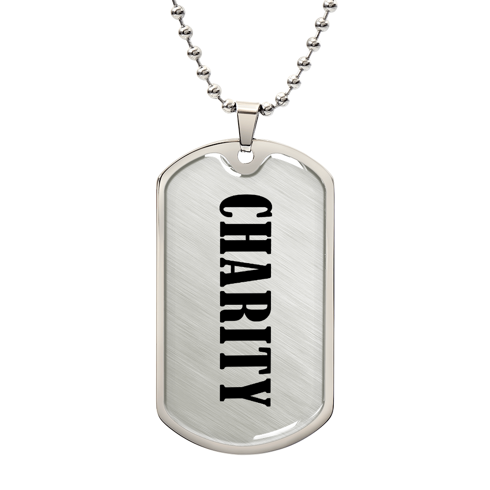 Charity v01 - Luxury Dog Tag Necklace