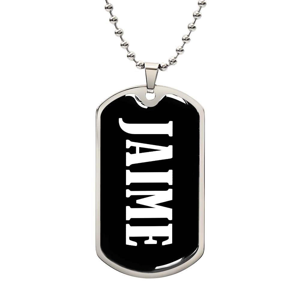Jaime v03 - Luxury Dog Tag Necklace