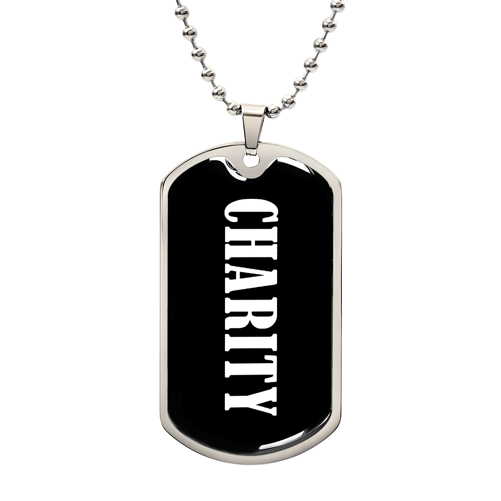 Charity v03 - Luxury Dog Tag Necklace
