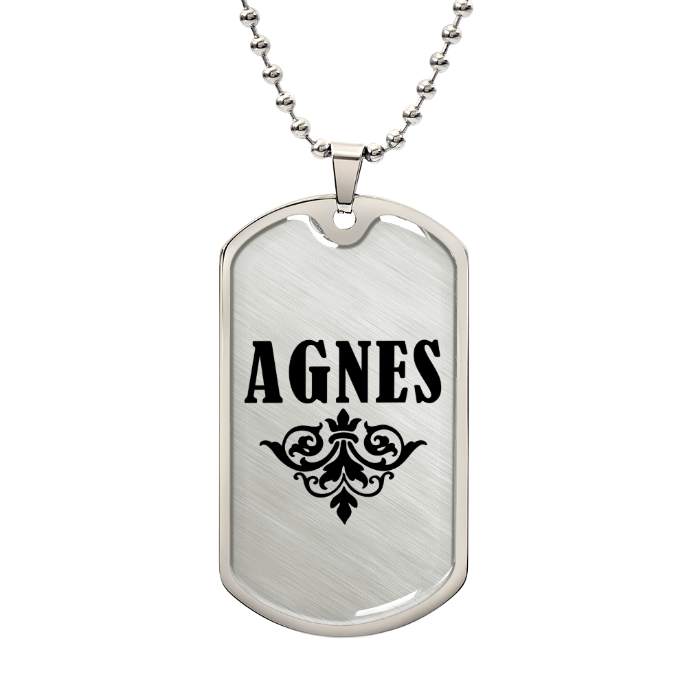 Agnes v01a - Luxury Dog Tag Necklace