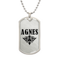Agnes v01a - Luxury Dog Tag Necklace