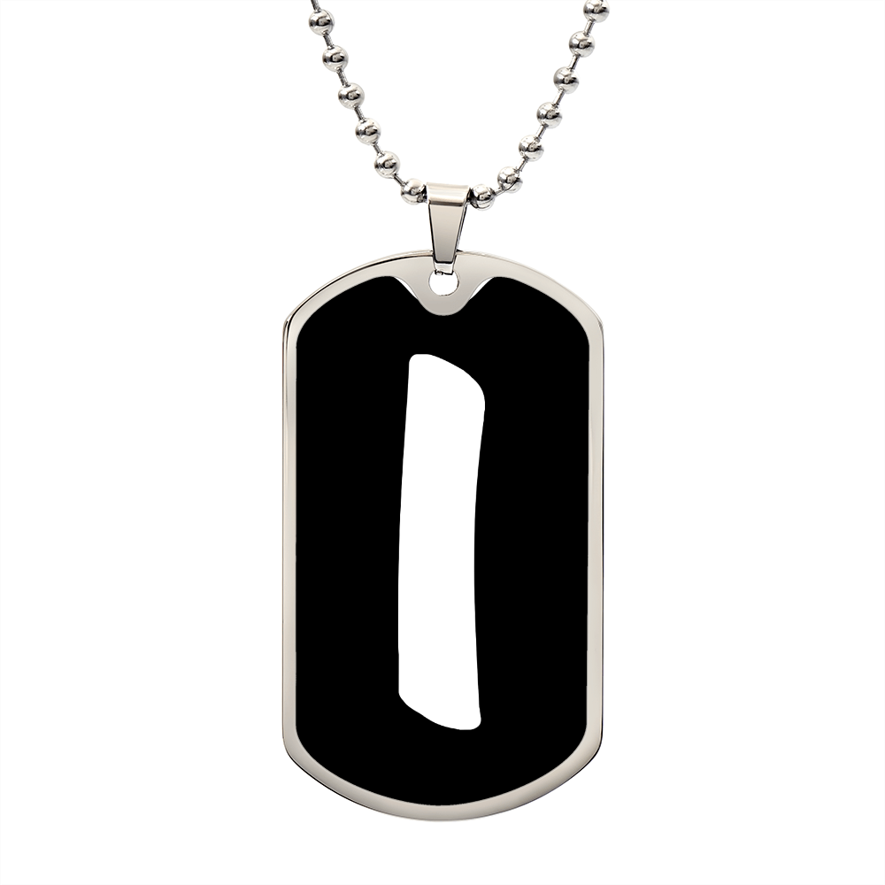 Initial I v3b - Luxury Dog Tag Necklace