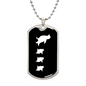 Mama Penguin With 3 Chicks v3 - Luxury Dog Tag Necklace