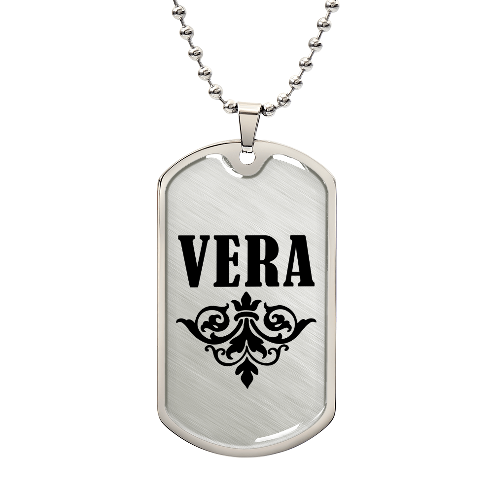 Vera v01a - Luxury Dog Tag Necklace
