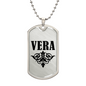 Vera v01a - Luxury Dog Tag Necklace