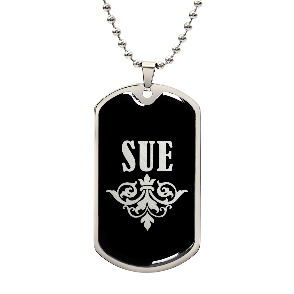 Sue v02a - Luxury Dog Tag Necklace