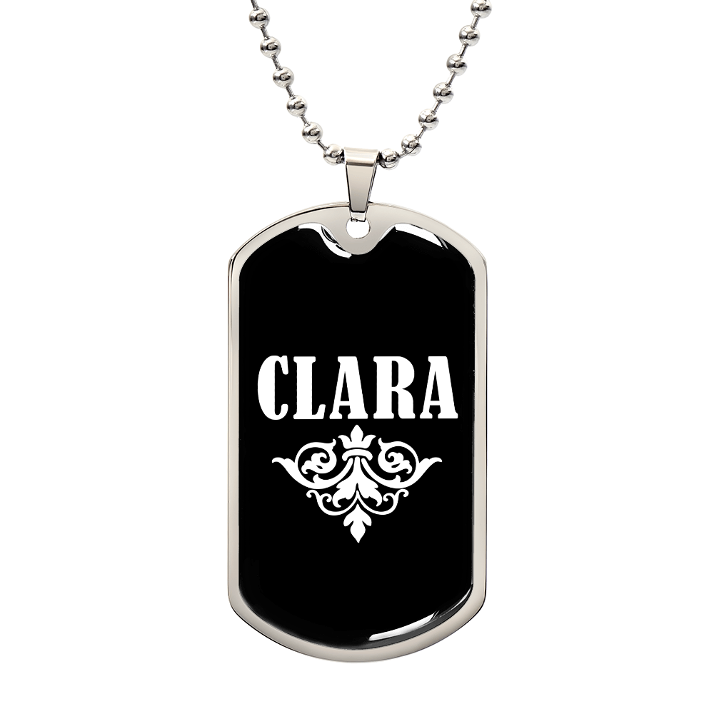 Clara v03a - Luxury Dog Tag Necklace