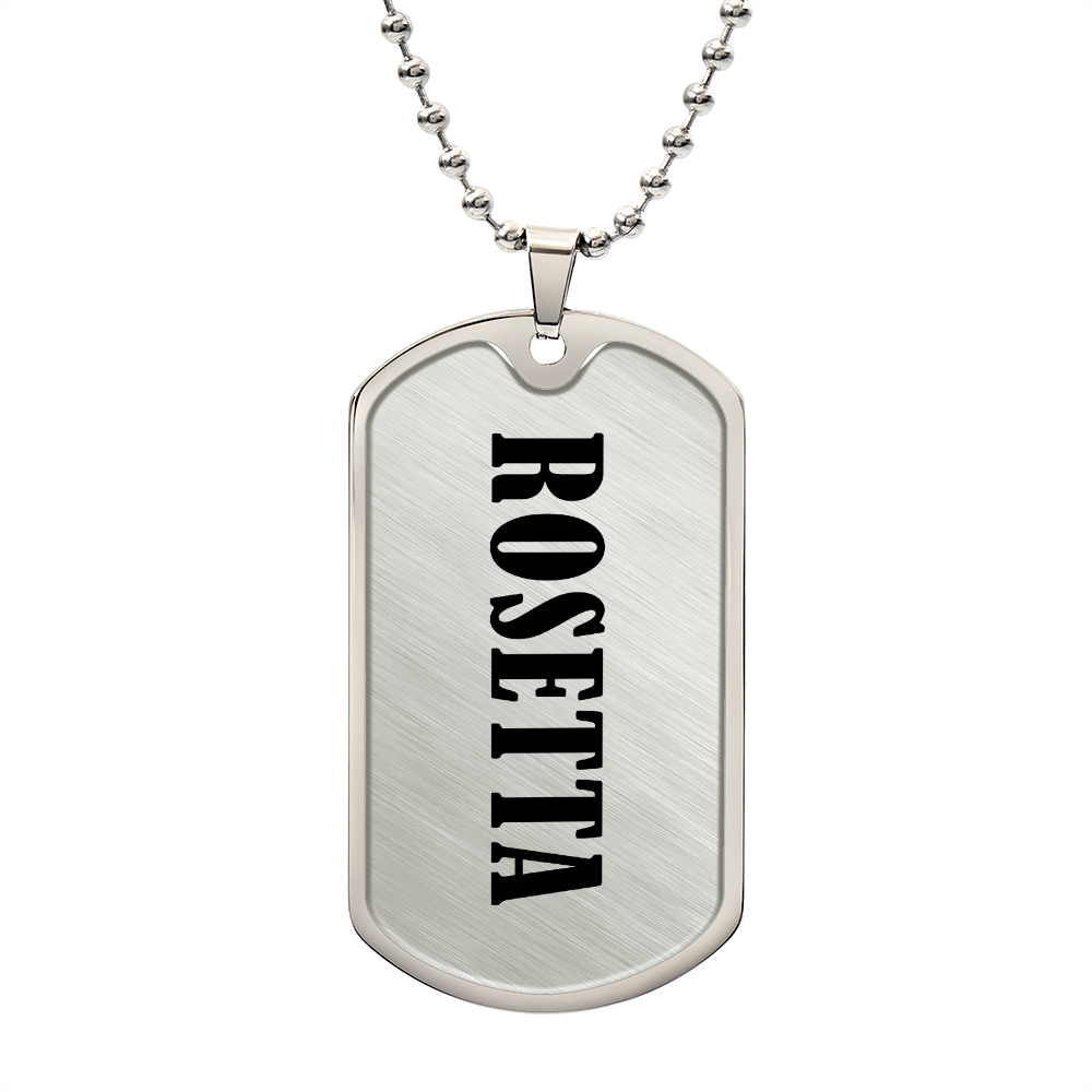 Rosetta v01 - Luxury Dog Tag Necklace