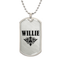 Willie v01a - Luxury Dog Tag Necklace