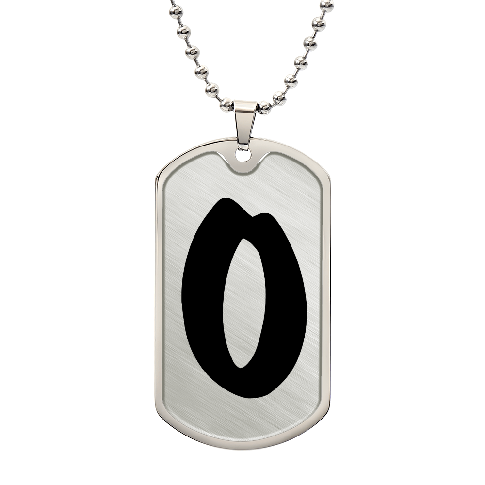 Initial O v1b - Luxury Dog Tag Necklace