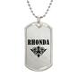 Rhonda v01a - Luxury Dog Tag Necklace