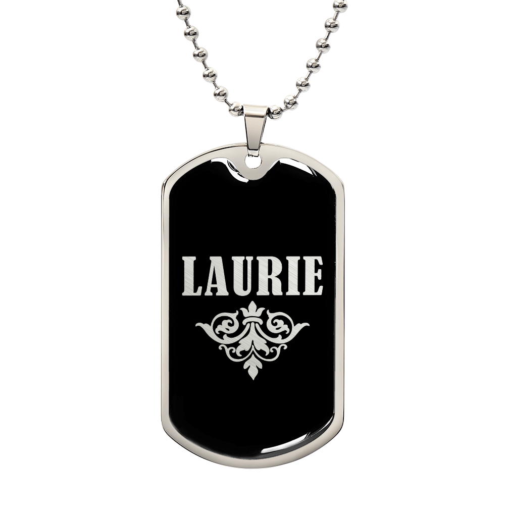 Laurie v02a - Luxury Dog Tag Necklace
