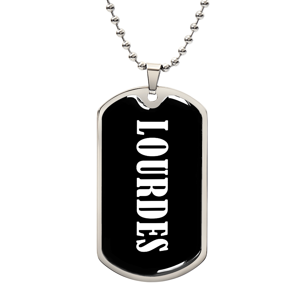 Lourdes v03 - Luxury Dog Tag Necklace