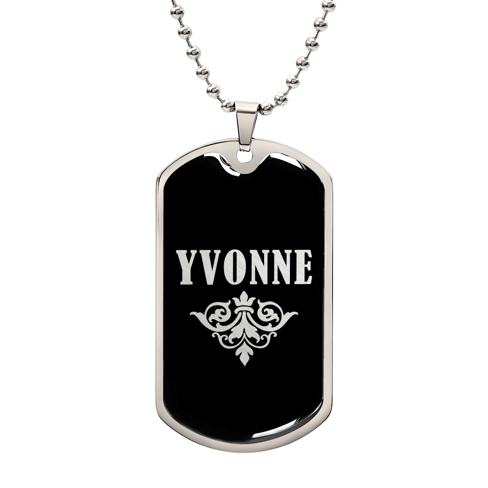 Yvonne v02a - Luxury Dog Tag Necklace