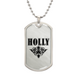 Holly v01a - Luxury Dog Tag Necklace