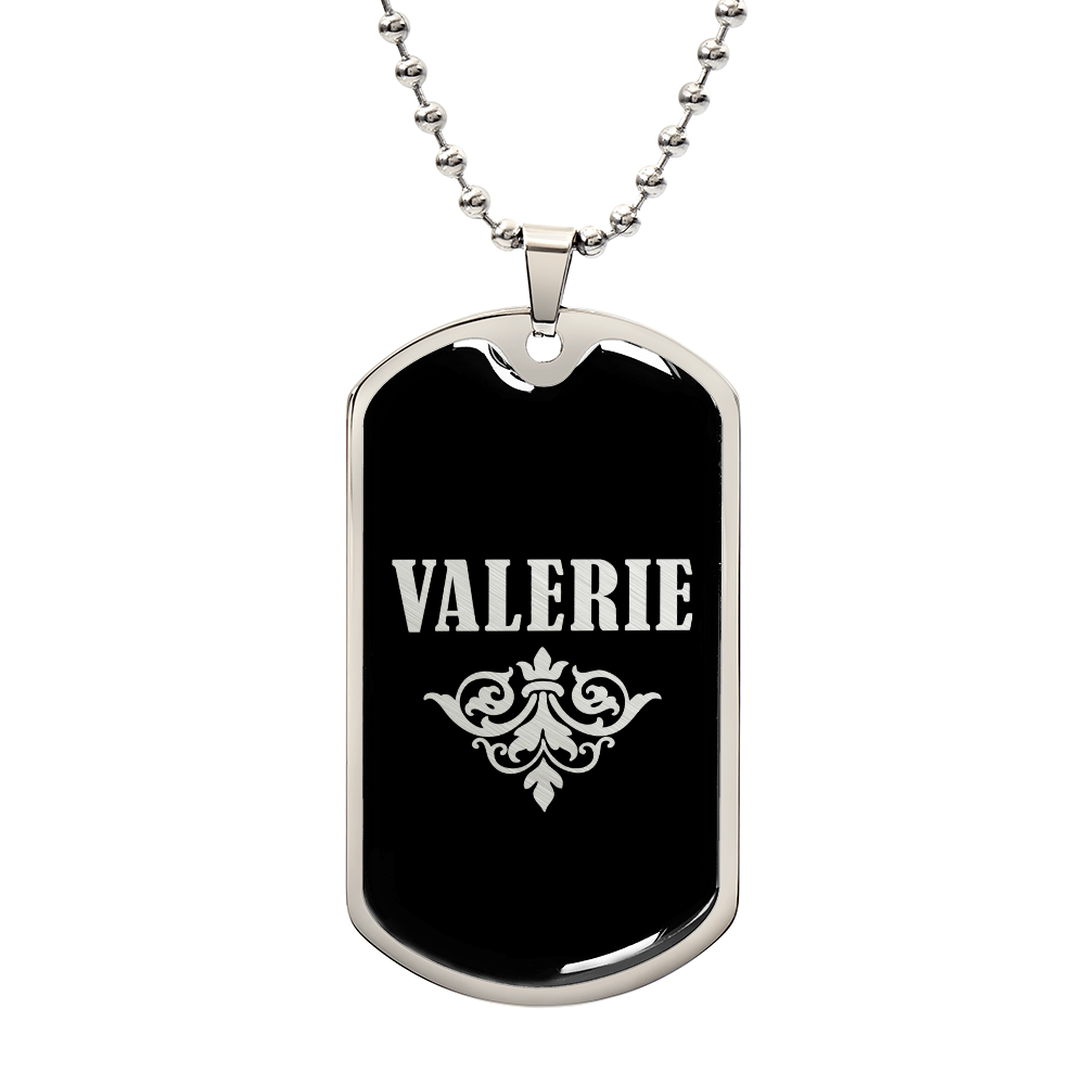Valerie v02a - Luxury Dog Tag Necklace