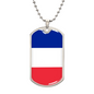 French Flag - Luxury Dog Tag Necklace