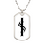 Initial I v001-24 - Luxury Dog Tag Necklace