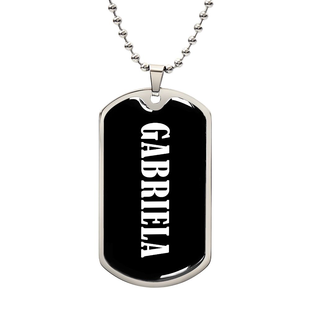 Gabriela v03 - Luxury Dog Tag Necklace