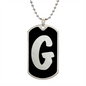 Initial G v2b - Luxury Dog Tag Necklace