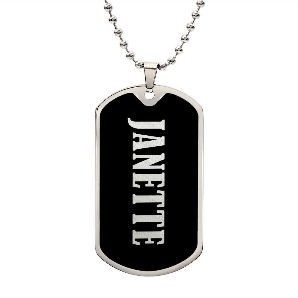 Janette v02 - Luxury Dog Tag Necklace
