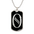 Initial O v001-22 - Luxury Dog Tag Necklace