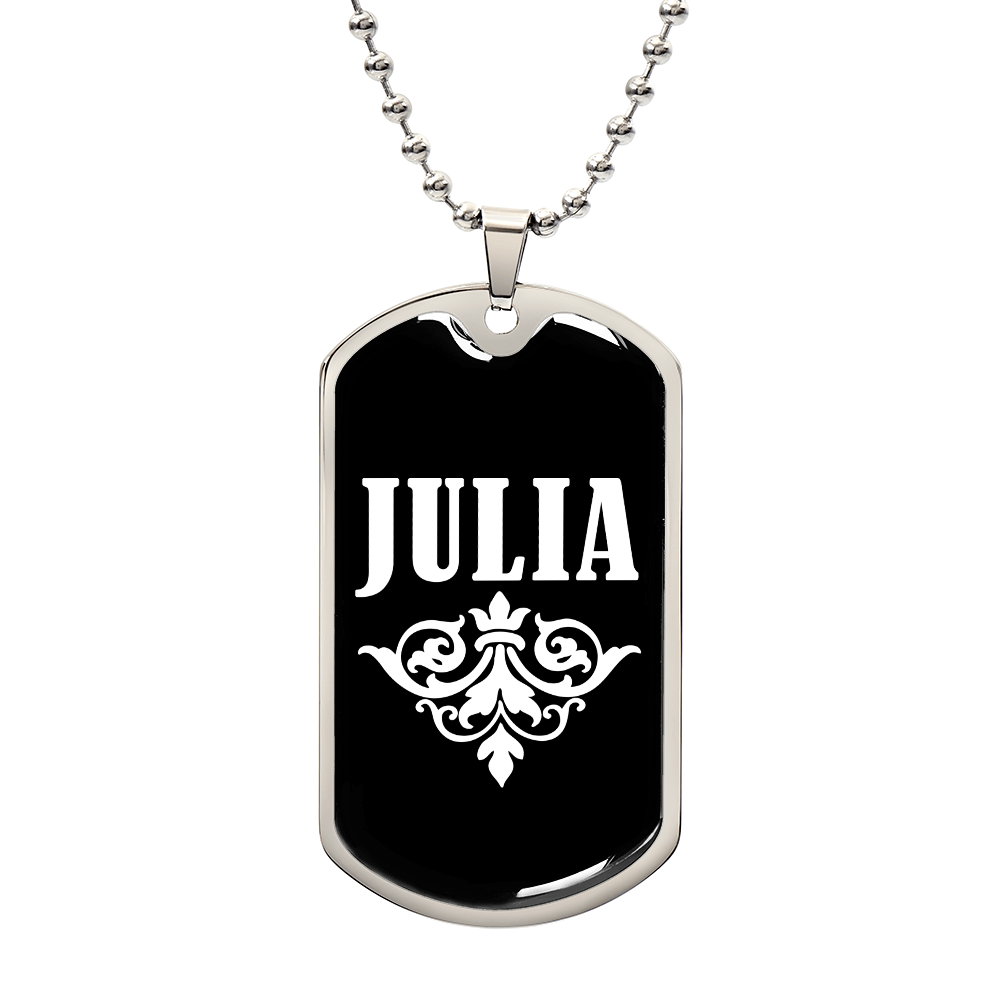 Julia v03a - Luxury Dog Tag Necklace