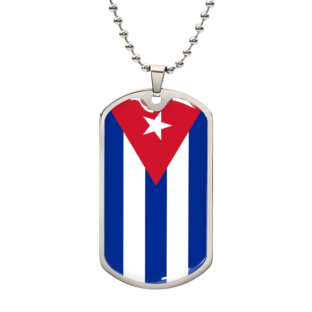 Cuban Flag - Luxury Dog Tag Necklace