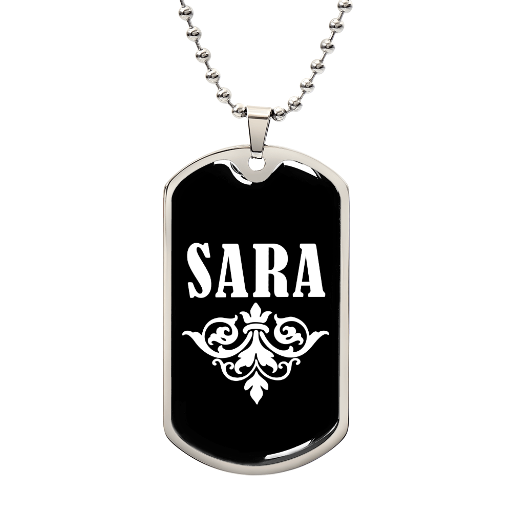 Sara v03a - Luxury Dog Tag Necklace