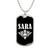 Sara v03a - Luxury Dog Tag Necklace