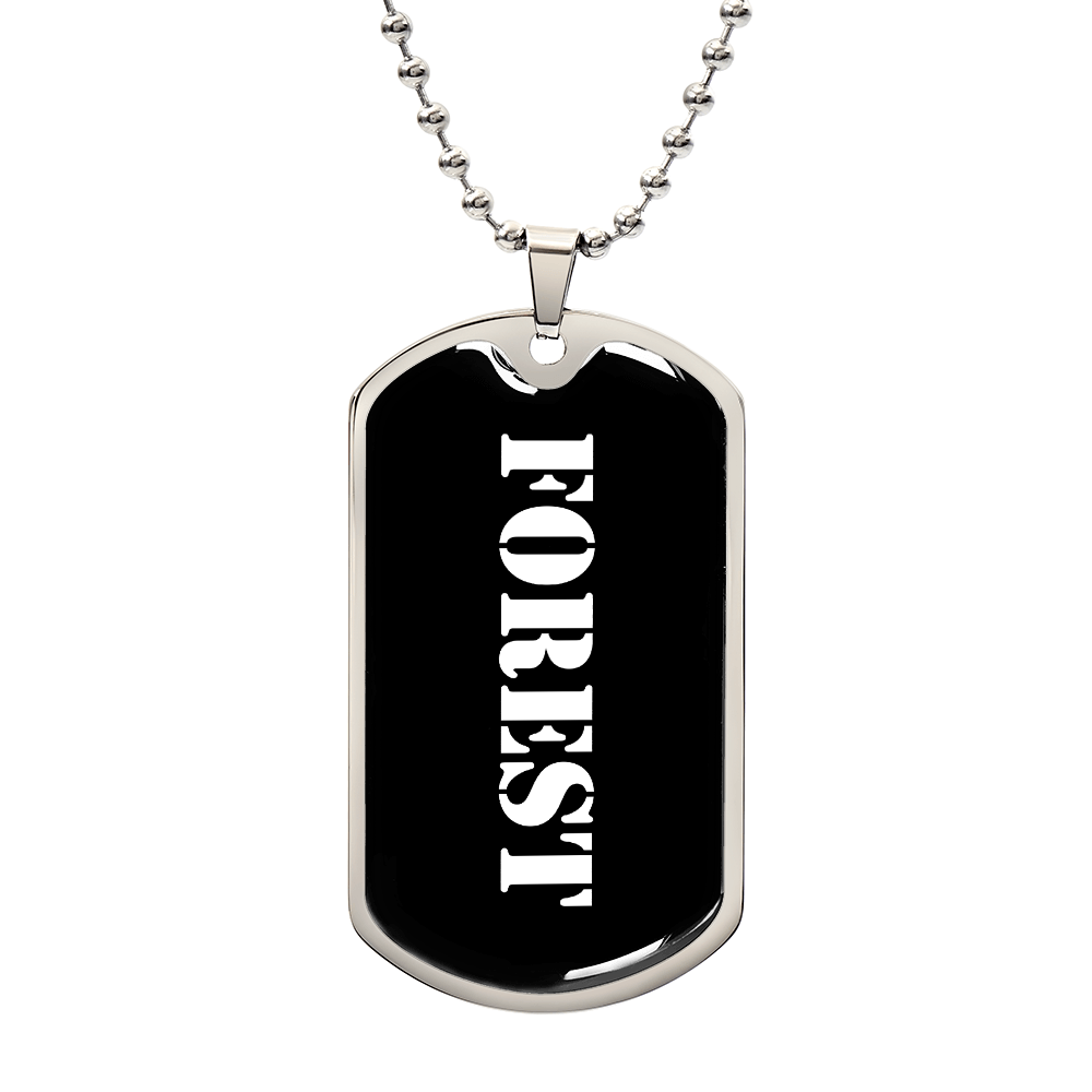 Forest v3 - Luxury Dog Tag Necklace