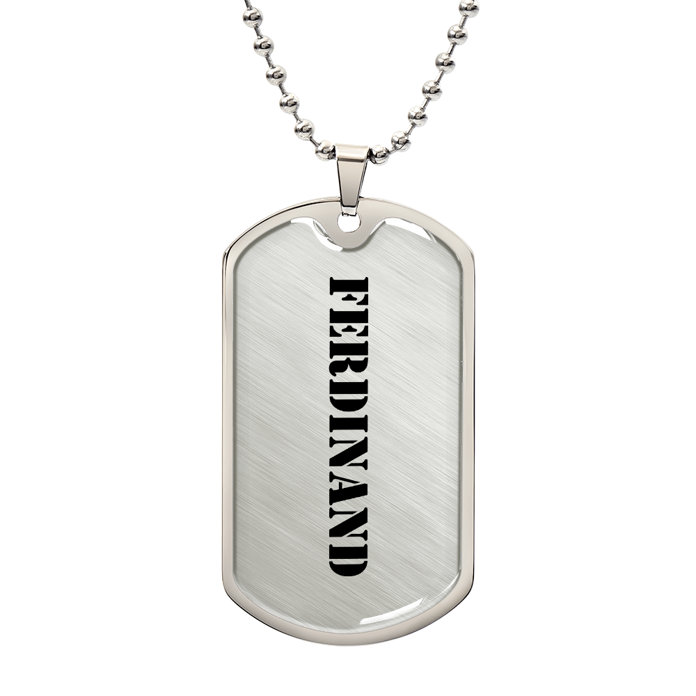 Ferdinand - Luxury Dog Tag Necklace