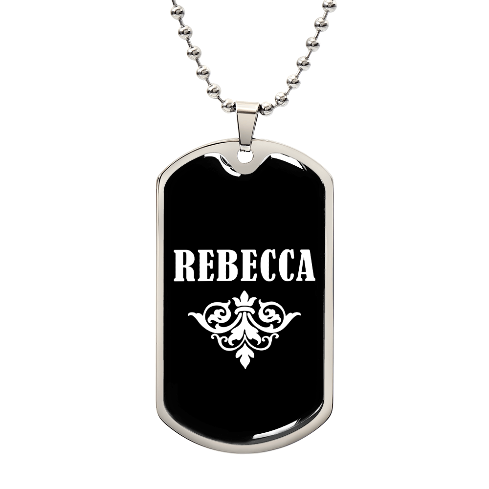 Rebecca v03a - Luxury Dog Tag Necklace