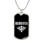 Rebecca v03a - Luxury Dog Tag Necklace