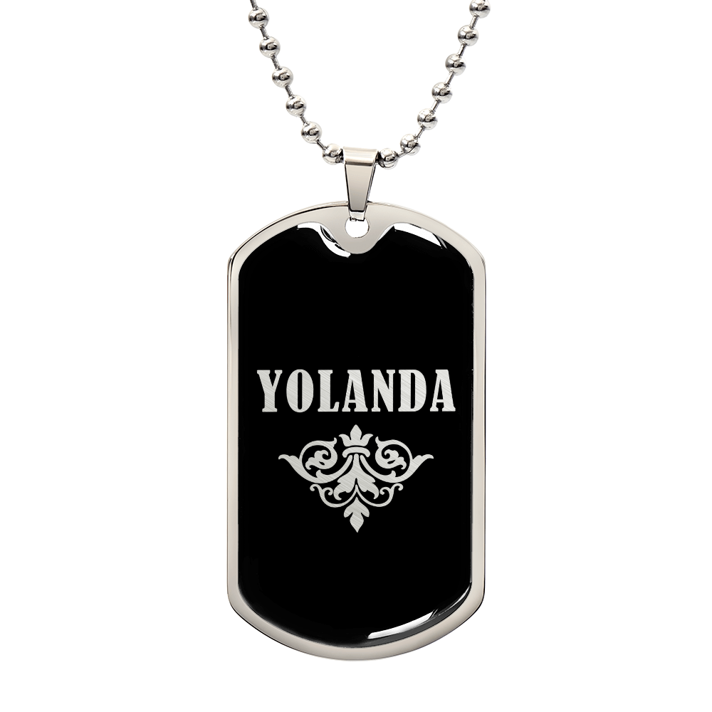 Yolanda v02a - Luxury Dog Tag Necklace